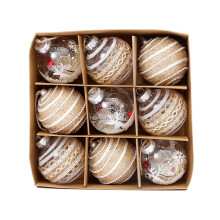 DYIOO 3,15" Weihnachtskugeln mit Haken und Seil, 9 Stück bruchsichere Weihnachtskugeln zum Aufhängen für Büro, Zuhause, Geschenk