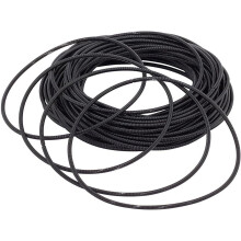 50 strengen veerarmbanden, minimalistische armbanden van staal met Franse draad en sierdraad, stapelbaar, zwart, 0,2 cm binnendiameter: 2-1/4 inch
