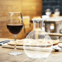 Japanse karaf voor gekoelde sake, 300 ml, karaf met ijsvak, serveerglas voor gekoelde sake, sake karafset, sakefilter.