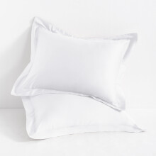 Flxxie2Pack500 lankaa puuvillasatiinityynynpäälliset 50 cm x 91 cm, laippa 5 cm, King size, valkoinen