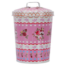 JUNWELL Bote de metal de hojalata para almacenamiento de té, caja de golosinas, tarro para galletas, botes de cocina, lata de café, dulces