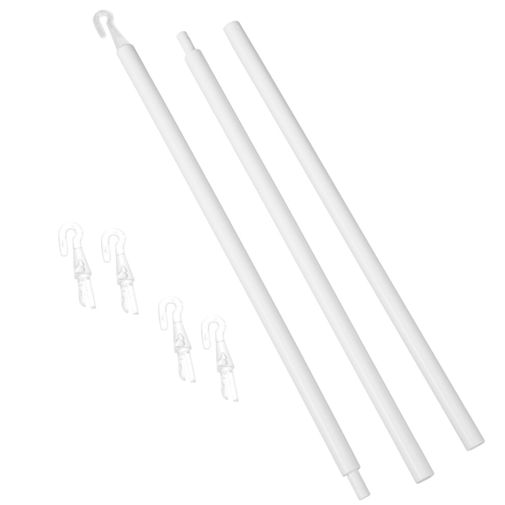 Venetian Blind Rod Plastic For Window Tilt Wand Replacement With Hook Pp Vertical Home Opener Parts White