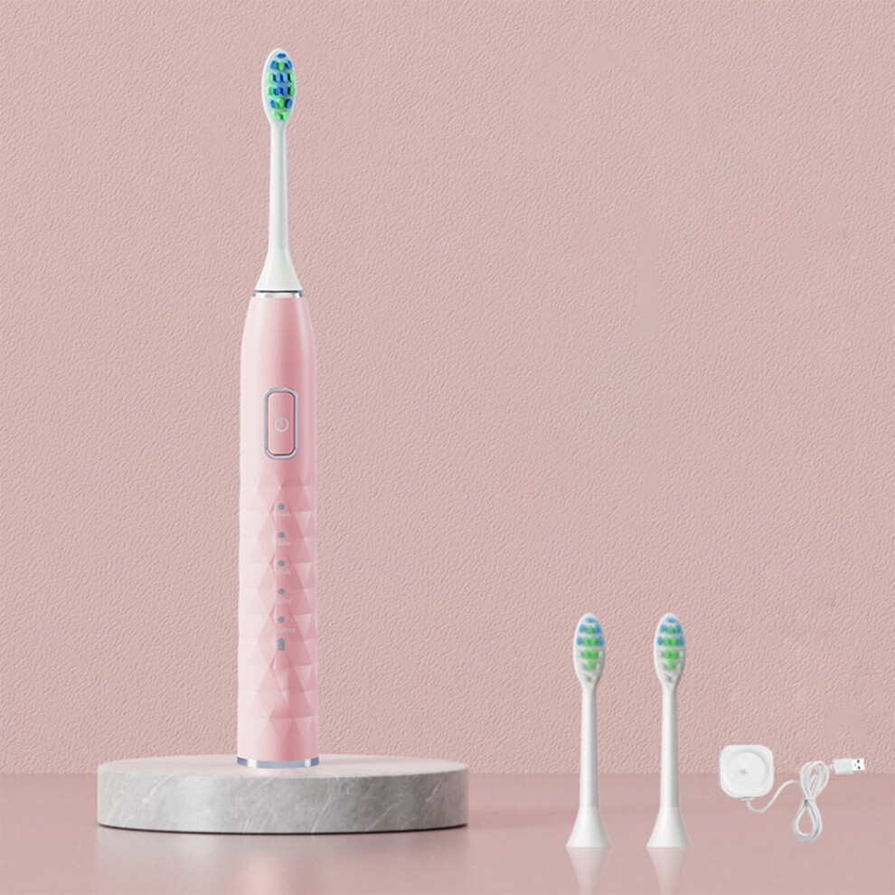 ZKCCNUK USB Charging Electric Toothbrush with 2 Brush Heads, Smart 5-Mode Timer, IPX7 Water-Resistant