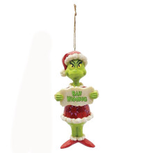 Clearance Grinch! Black and Friday Christmas Ornaments, Acrylic Flat Xmas Tree Hanging Decoration, Xmas Thief Printed Ornament for Holiday Party,
