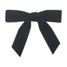 12 Pcs Velvet Christmas Tree Bows Decoration Ribbon Bow, Christmas Tree Decoration Bow, for Christmas Holiday Home Party Decor Supplies (Black)