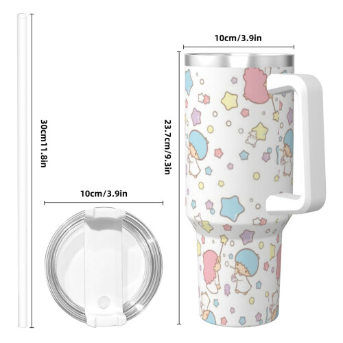 Sanrio 40oz H2.0 Ποτήρι από ανοξείδωτο ατσάλι με μόνωση κενού αέρος με καπάκι και 2