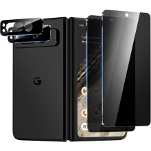 [2+2-pack] för Google Pixel Fold sekretessskärmskydd och kameralinsskydd i härdat glas, reptåligt, nej