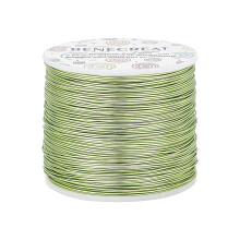1 laatikko 20Gauge 0.8mm alumiinilanka 235m tummumatonta taivutettavaa askartelulankaa korujen koristeluun keltainenvihreä
