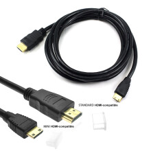 SUSUchens DOONJIEY compatible avec Mini, câble adaptateur compatible V1 4 3D haute clarté 1080p pour projecteur HDTV 3M