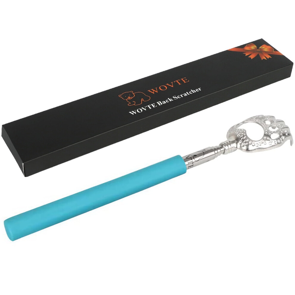 Blue Wovte Bear Claw Telescopic Back Scratcher