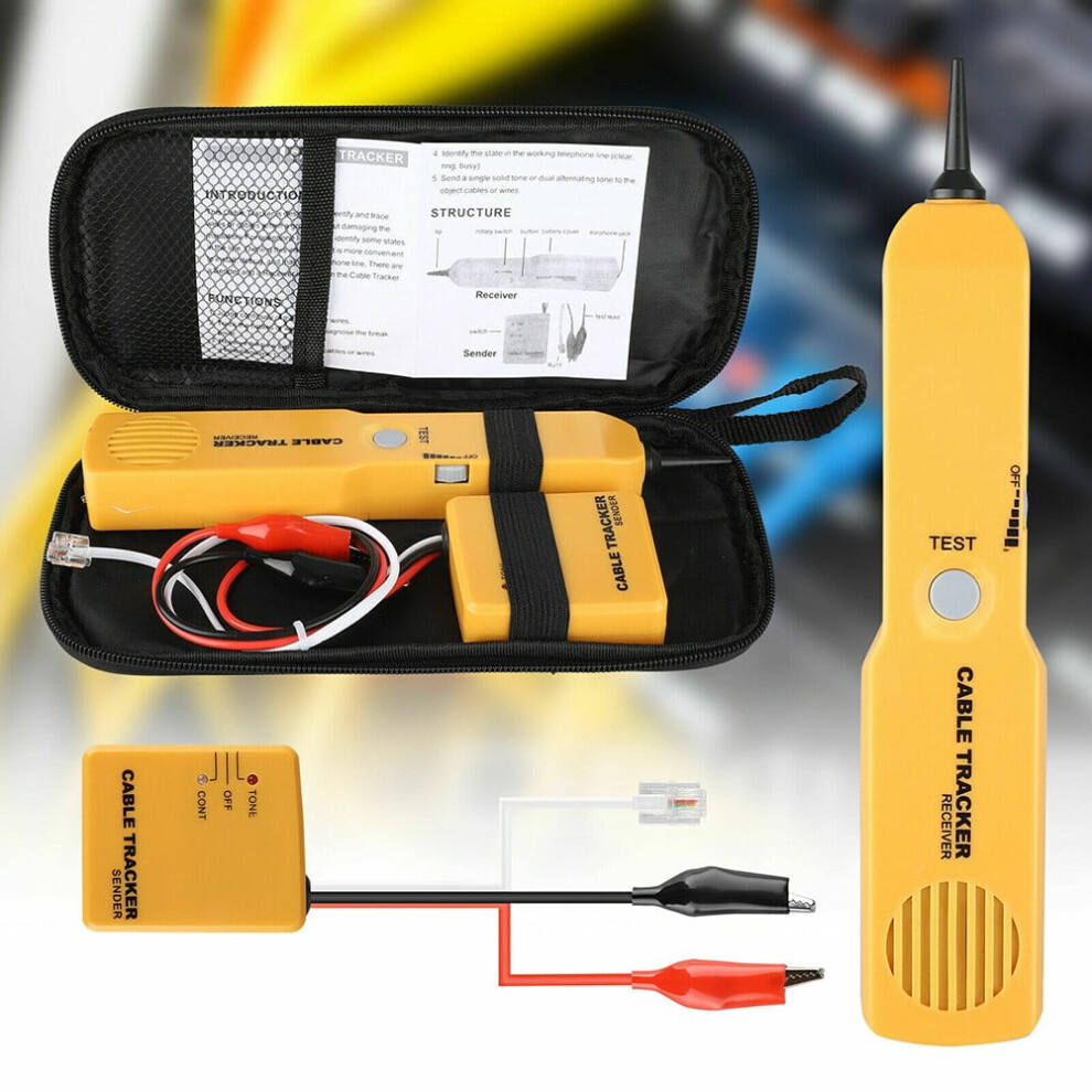 Network Cable Tester Rj11 Line Finder Toner Electric Wire Tracer Pouch 9071309625455