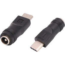Cuibheoir Cumhachta Cineál C Cineál C USB Fireann go Nascóir Baineann DC5.5x21mm Muirir Seac Bairille C Cuibheoir Cumhachta Cineál C