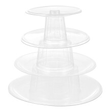 Suporte para Macarons de Vários Níveis, Transparente, para Cupcakes, Doces e Bolos.