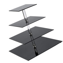 Prateleira de exibição de 4 camadas, suporte de acrílico para bolos, formas quadradas para bolos, suporte para cupcakes.