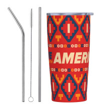 Amerikan alkuperäiskansojen perintökuukausi, alkuperäiskansojen ylpeys, ruostumattomasta teräksestä valmistettu muki kannella, 20oz:n matkamuki,