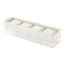New for Summer Easily Detachable Membrane Home Food Grade Four Compartment Ice Maker Glacier Pattern