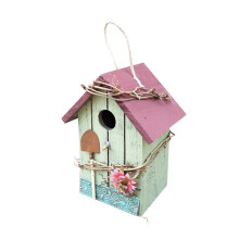 OAVQHLG3B Vogelhuisjes voor buiten, houten hangend vogelhuisje voor tuin, terras of als decoratie, vogelhuisje/nestkast voor winterkoninkje, mus of