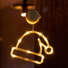 Guirlande lumineuse LED FloHua pour Noël, décoration blanc chaud à piles avec ventouse pour fenêtre, intérieur, chambre, sapin, flocon de neige,