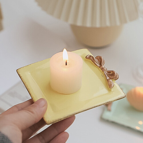 Visland Candle Holder Χαριτωμένη βάση για κερί, Διακοσμητικό αρωματικό πιάτο κεριού με 2