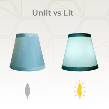 Abat-jour pour lustre Empire CS-1006-5BLU de Royal Designs, Inc., bleu, 3 x 5 x 4,5