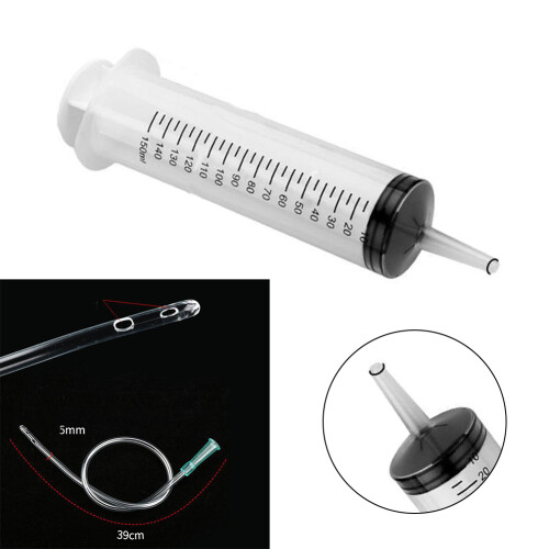 BAMILL150ml Σύριγγα Πλαστική Επαναχρησιμοποιούμενη Μεγάλη για Μέτρηση Υδροπονίας + 1