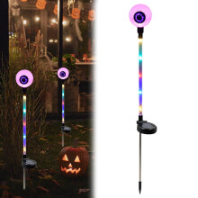 Yeux solaires d'Halloween HBASD à piquer pour l'extérieur, compatibles avec les guirlandes lumineuses Firefly, étanches pour la décoration de