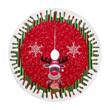 Jupe de sapin de Noël Père Noël - Housse de base pour sapin - Décorations de Noël - Tapis de sol pour intérieur et extérieur