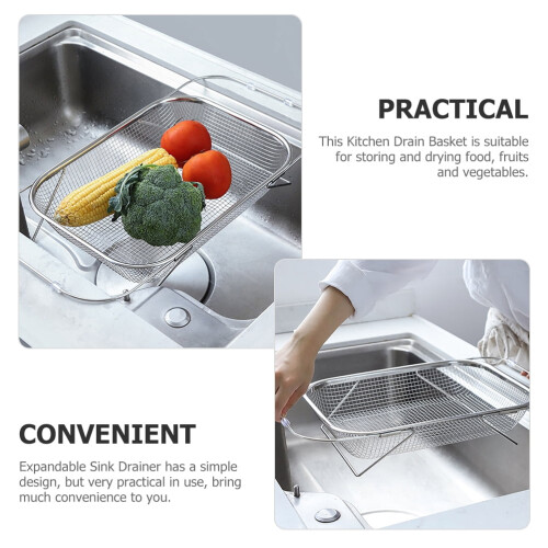 Égouttoir à vaisselle extensible en acier inoxydable 1