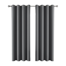 Poaug mørkleggingsgardiner 2 paneler 42"x63" grå - varmeisolerende, mørkleggingsgardiner for soverom, kompatibel med standard vinduer