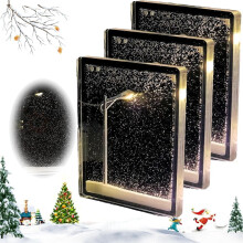 2024Nouvelle guirlande lumineuse artisanale à faire soi-même, veilleuses de rue enneigées, compatible avec les décorations de lampes enneigées