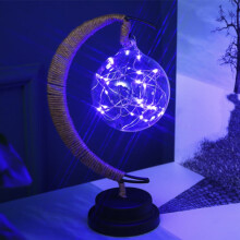 Lampa Gealaí Draíochta Fankiway, Solas Oíche Corráin Gealaí LED, Maisíocht Iarainn Saoirsithe USB, Bronntanas do Mhaisíocht Baile Lá