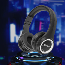 Viflosae Bluetooth Over-Ear-hörlurar, vikbara trådlösa och trådbundna stereohörlurar, mjuka och lätta för långvarig användning, kompatibla