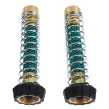 Lot de 2 connecteurs de protection pour tuyau d'arrosage, en plastique spiralé, pour l'irrigation de jardin.