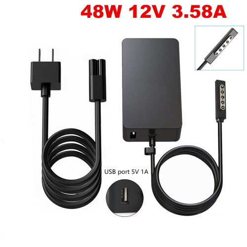 48W12V3.58A oplader met USB-poort, compatibel met Microsoft Surface, Microsoft Surface2RT Pro1 en Windows-tablet