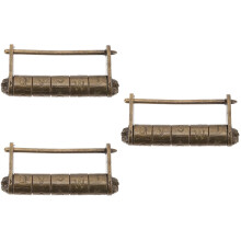 3 Count Antique Combination Lock Door Locks Word Lock Metal Padlock Security Lock for Cabinet Drawers