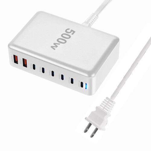 GHYJPAJK Λευκό (E) Νέο ΗΠΑ Φορτιστής Gan Pd 500w Φορτιστής πολλαπλών λειτουργιών 6c2a