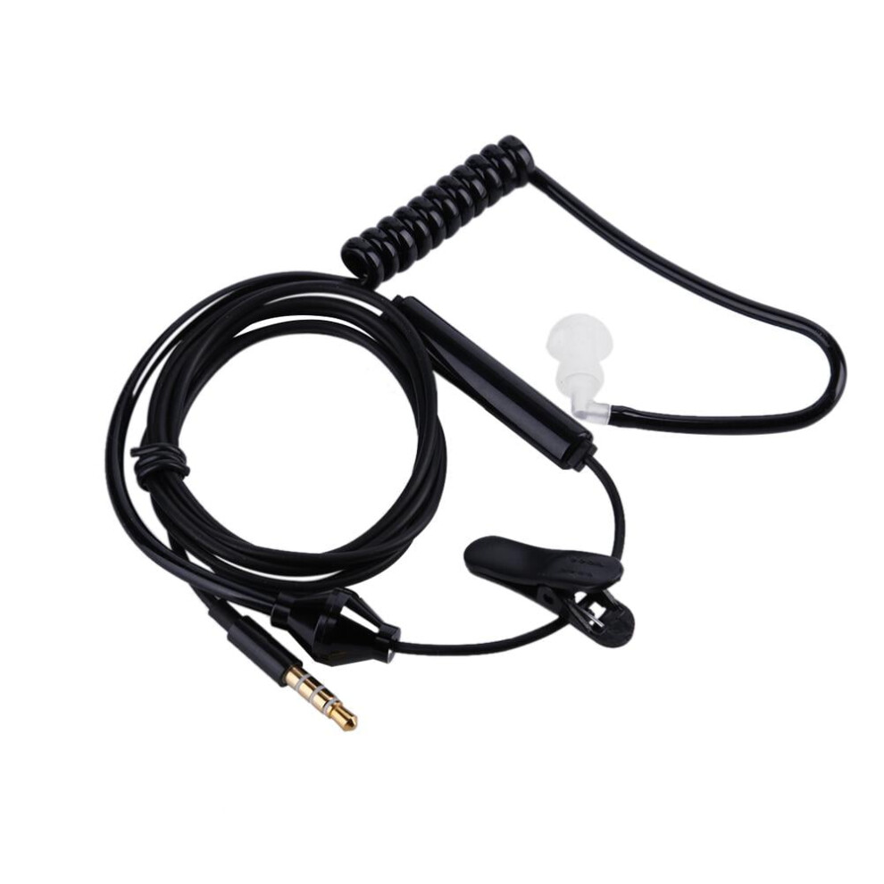 Jixopn 3.5Mm Air Tube Headset Anti-Radiation Monaural Earpiece Headset Silicone Earplugs Built-In Microphone For Smartphones 9083649911044