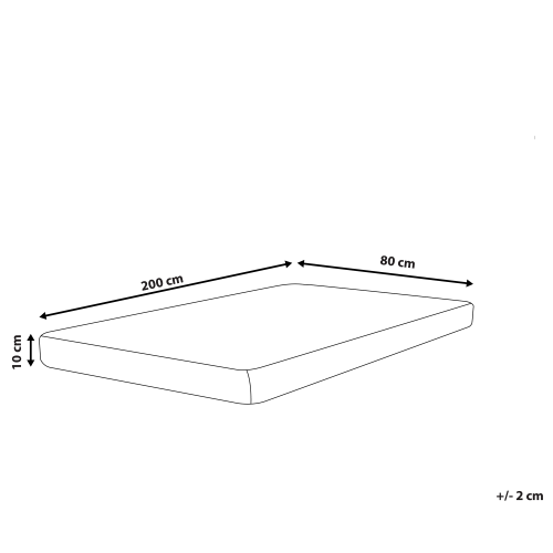 Beliani Foam Mattress EASYREST FOAM CORE H2/3 Medium 80 x 200 cm (EU Small Single) 2