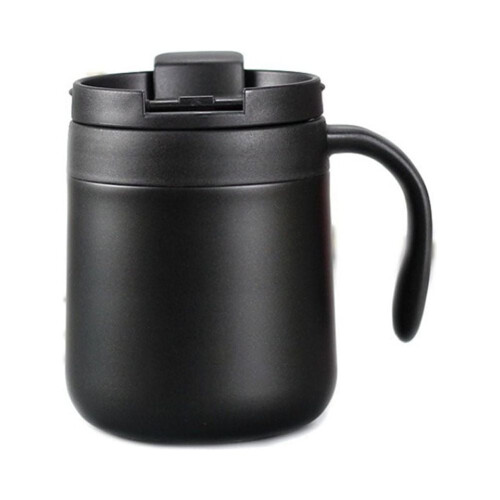 Κούπα ταξιδιού από ανοξείδωτο ατσάλι 16oz με λαβή, καπάκι ανθεκτικό στις πιτσιλιές