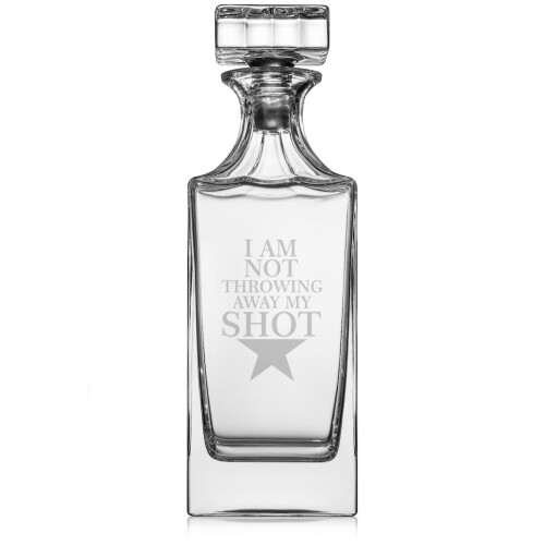 Γυάλινη καράφα ουίσκι 30oz με γυάλινο πώμα, δώρο. Δεν πετάω το σφηνάκι μου.