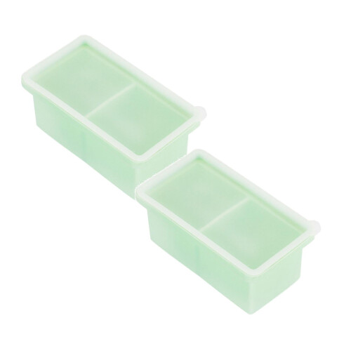 Silikonfrysform med lock, 2-koppar, 250 ml portioner, för soppa, grytor, såser - 3 st