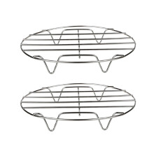 Lot de 3 paniers vapeur argentés pour casseroles, panier vapeur, cuiseur à œufs, grille de cuisson.