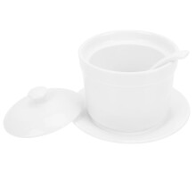 1 Set Small Stew Pot With Lid Soup Pot Pasta Pot Stew Pot Clay Pot Earthen Pot Healthy Stew Pot for Induction Stovetop Egg Custard White