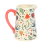 Cream Folk Print Ceramic Flower Jug 2