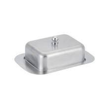 Boîte à beurre en acier inoxydable, boîte à pain de comptoir, boîte de rangement française, accessoires pour le déjeuner, plateau pratique