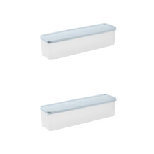 Boîte de conservation rectangulaire en plastique Tahtuvzn avec couvercle, idéale pour les nouilles, les céréales, le rangement du garde-manger et