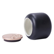 Boîte de rangement hermétique en céramique pour thé, café et sucre (noire)