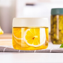 Fnyoxu Overnight Oatmeal Jars 9.5oz met afsluitbare deksels, lekvrije glazen bewaarcontainers voor havermout, meel en granen (wit)