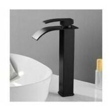 Washbasin faucet Black waterfall faucet with mixer with high spout KLB