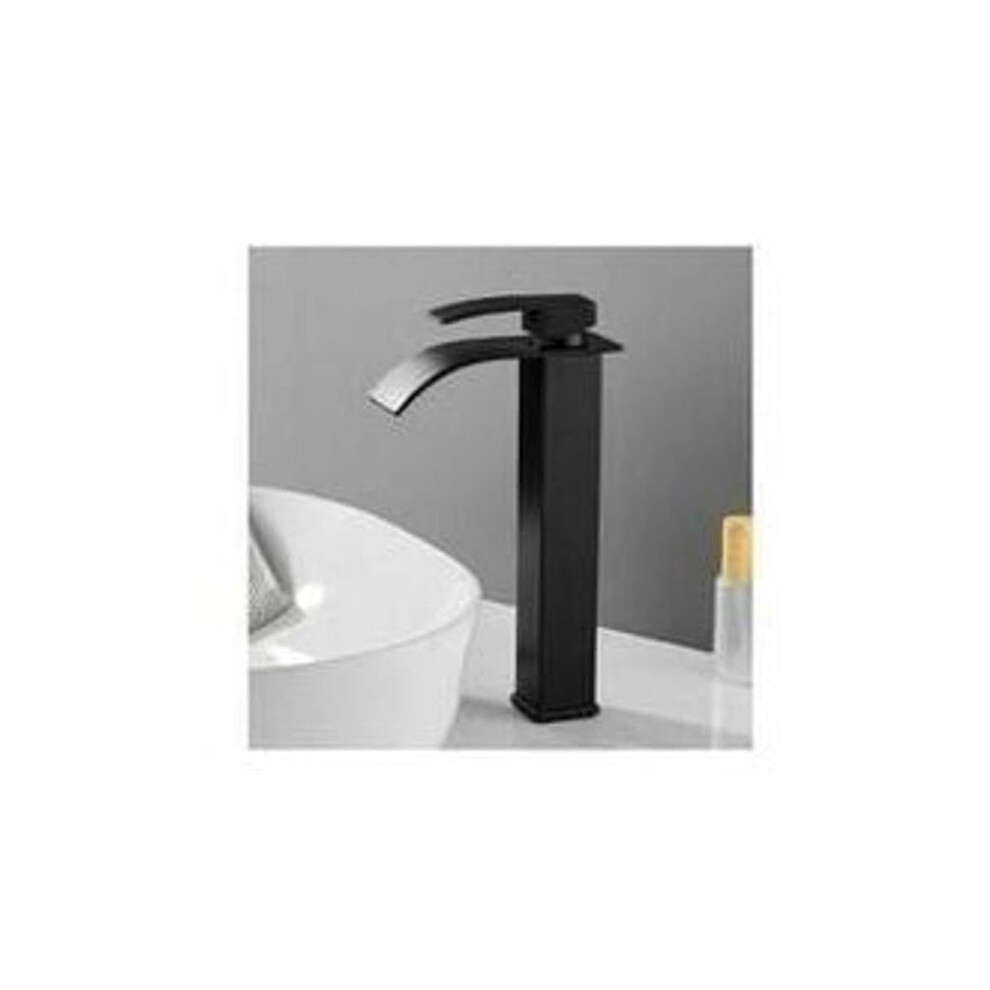 Washbasin Faucet Black Waterfall Faucet With Mixer With High Spout Klb 9083649912560